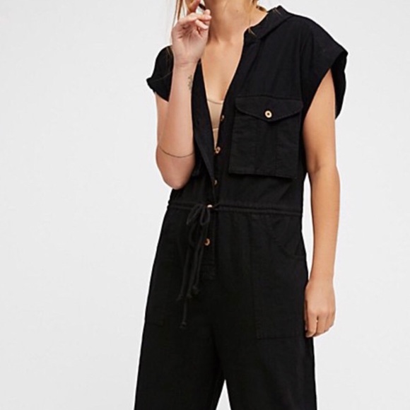 women's short sleeve utility jumpsuit